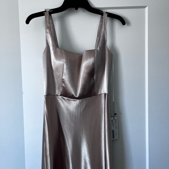 Jenny Yoo Ariana Bridesmaid Elegant Satin Evening Gown - Picture 2 of 10